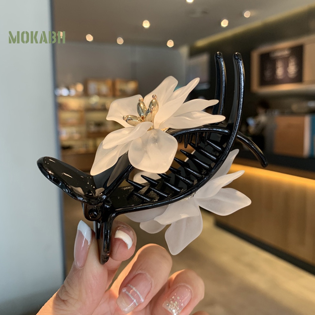 Kẹp Tóc Càng Cua Bằng Acrylic Màu Sắc Tươi Sáng Chống Rơi Phong Cách Hàn Quốc Cho Nữ