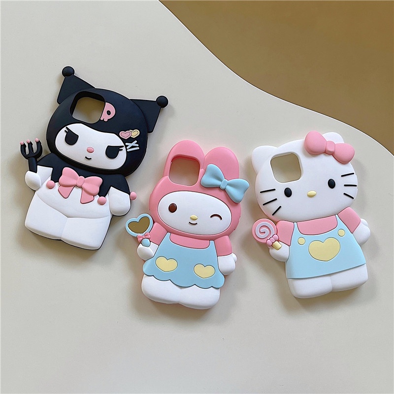 SANRIO Dễ Thương Ốp Điện Thoại Silicon Mềm In Hình kuromi Cho iphone 15 14 13 12 11 pro max xs xr x xsmax