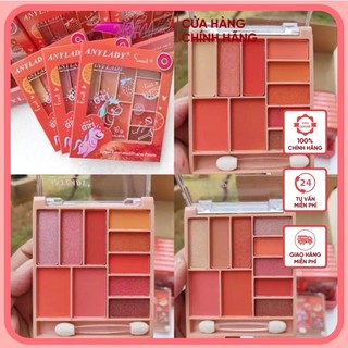 Phấn mắt kèm phấn tạo khối 10 ô unicorn magic anylady