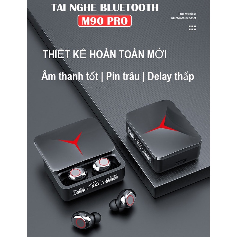 Tai nghe bluetooth không dây Gutek M90 Pro bass mạnh nút chạm cảm ứng âm thanh HIFI