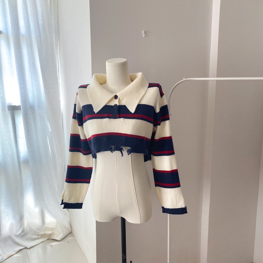 Áo lửng SUXI dài tay cổ bẻ dáng rộng thời trang Hàn Quốc dành cho nữ