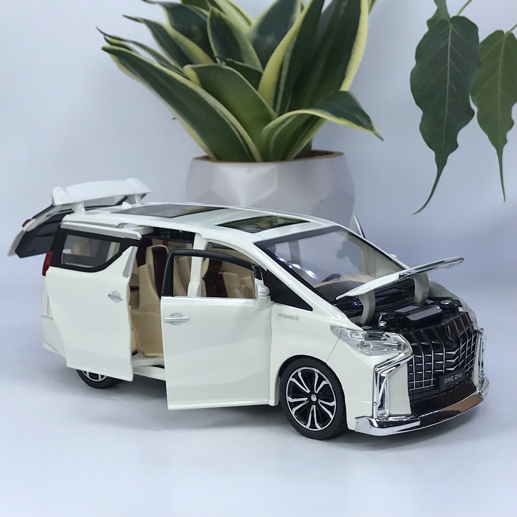 Mô hình xe ô tô Toyota Alphard tỷ lệ 1:24 bằng kim loại mẫu MPV đẳng cấp thương gia