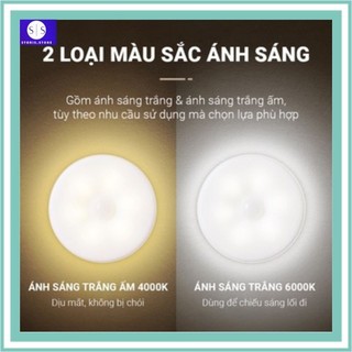 Đèn LED cảm ứng ban đêm công suất 0.6W tiết kiệm điện có thể sạc pin cảm biến hồng ngoại nhạy ánh sáng trắng ấm dịu nhẹ