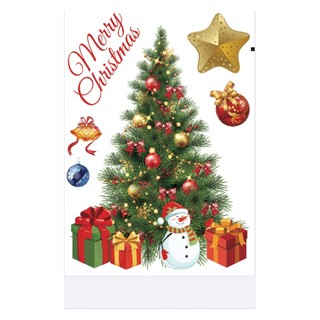 Decal trang trí noel dán kính dán tường MẪU 5