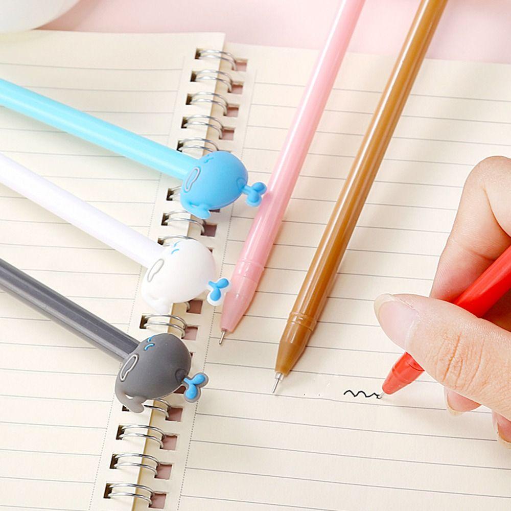 Set 8 Bút Mực Gel Bằng Cao Su PVC Mềm Họa Tiết Hoạt Hình Sáng Tạo