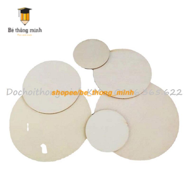 100 miếng gỗ tròn - size 2cm 2.5cm 3cm 4cm 5cm