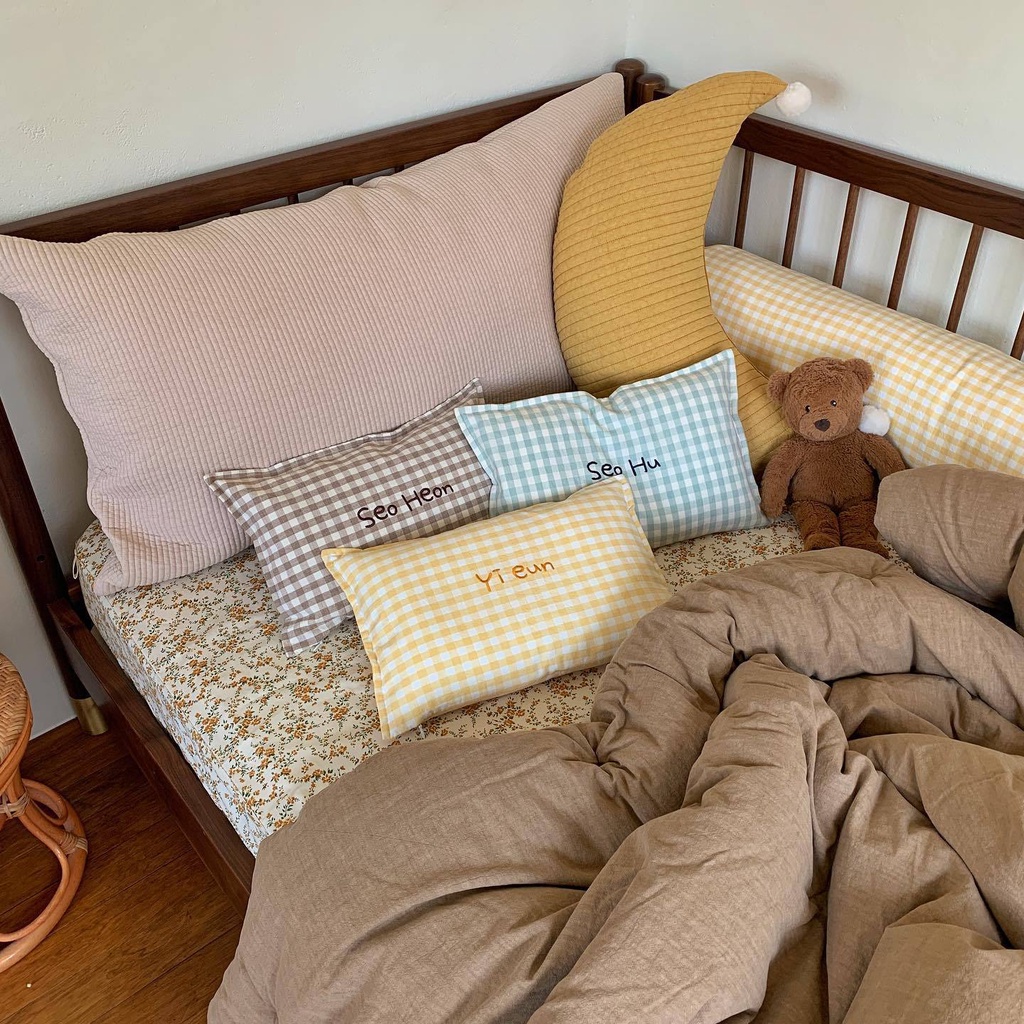 Gối Ngủ Thêu Tên diy Phong Cách Hàn Quốc Có Thể Giặt Sạch Cho Bé
