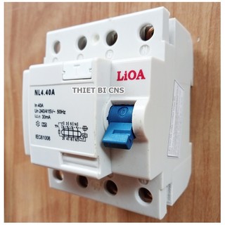 Aptomat - Cầu dao chống giật LIOA 3P 40A 30mA 240 - 415V AC - Chính hãng