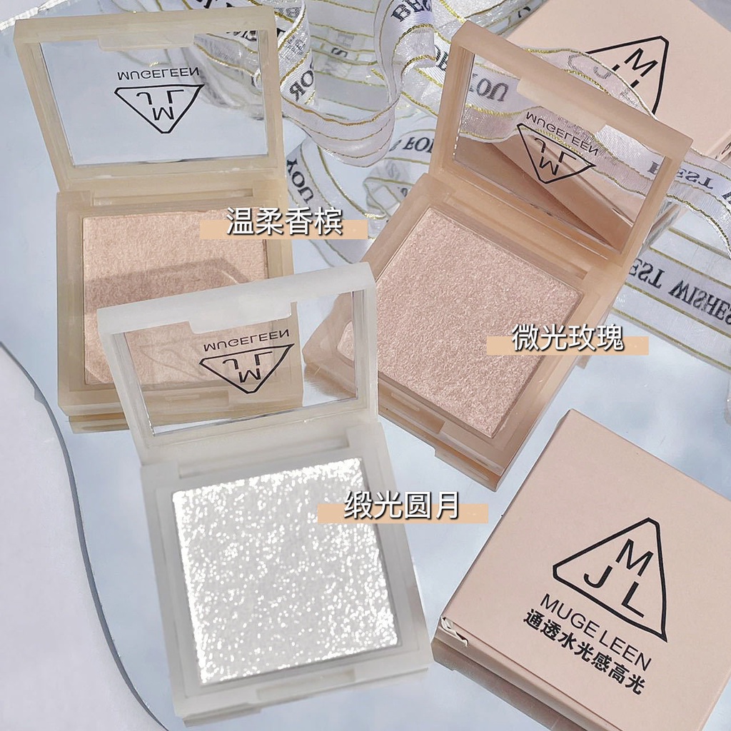 Muge LEEN Phấn Bắt Sáng Ánh Ngọc Trai Siêu Sáng Trang Điểm Khuôn Mặt