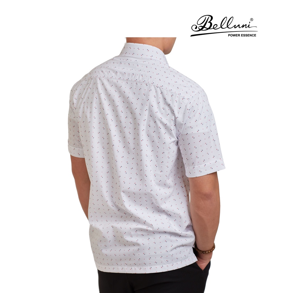 Áo sơ mi nam ngắn tay BELLUNI vải sợi tre thoải mái thanh lịch - ABN.BPS.BE.217.W