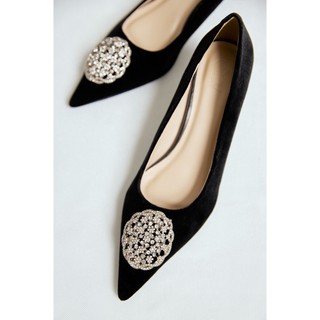 OLV - Giày Point Toe Pumps in Black
