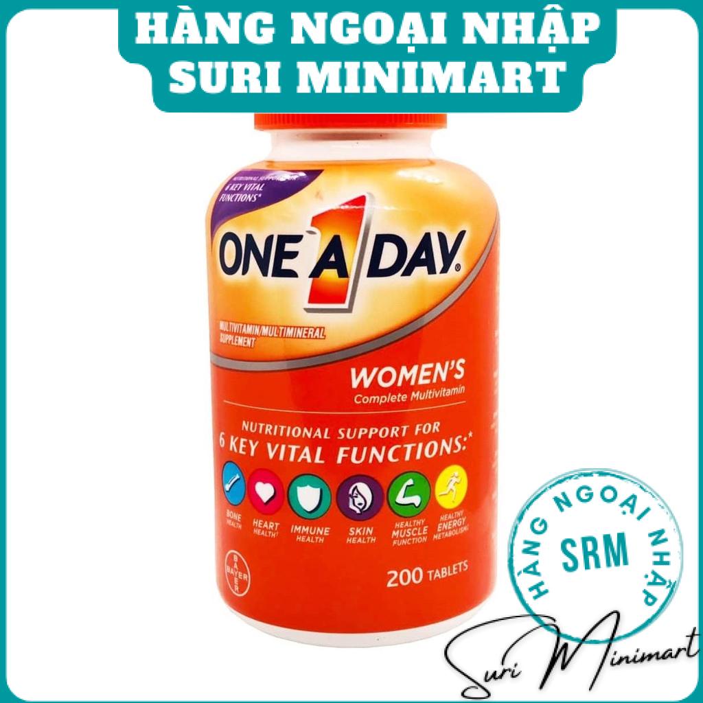Viên Uống vitamin tổng hợp One A Day Women's Complete Multivitamin 200 viên - Dành cho phụ nữ dưới 50 tuổi