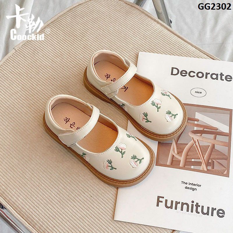 Giày Búp Bê Thêu Hoa Style Hàn Quốc Cho Bé Gái
