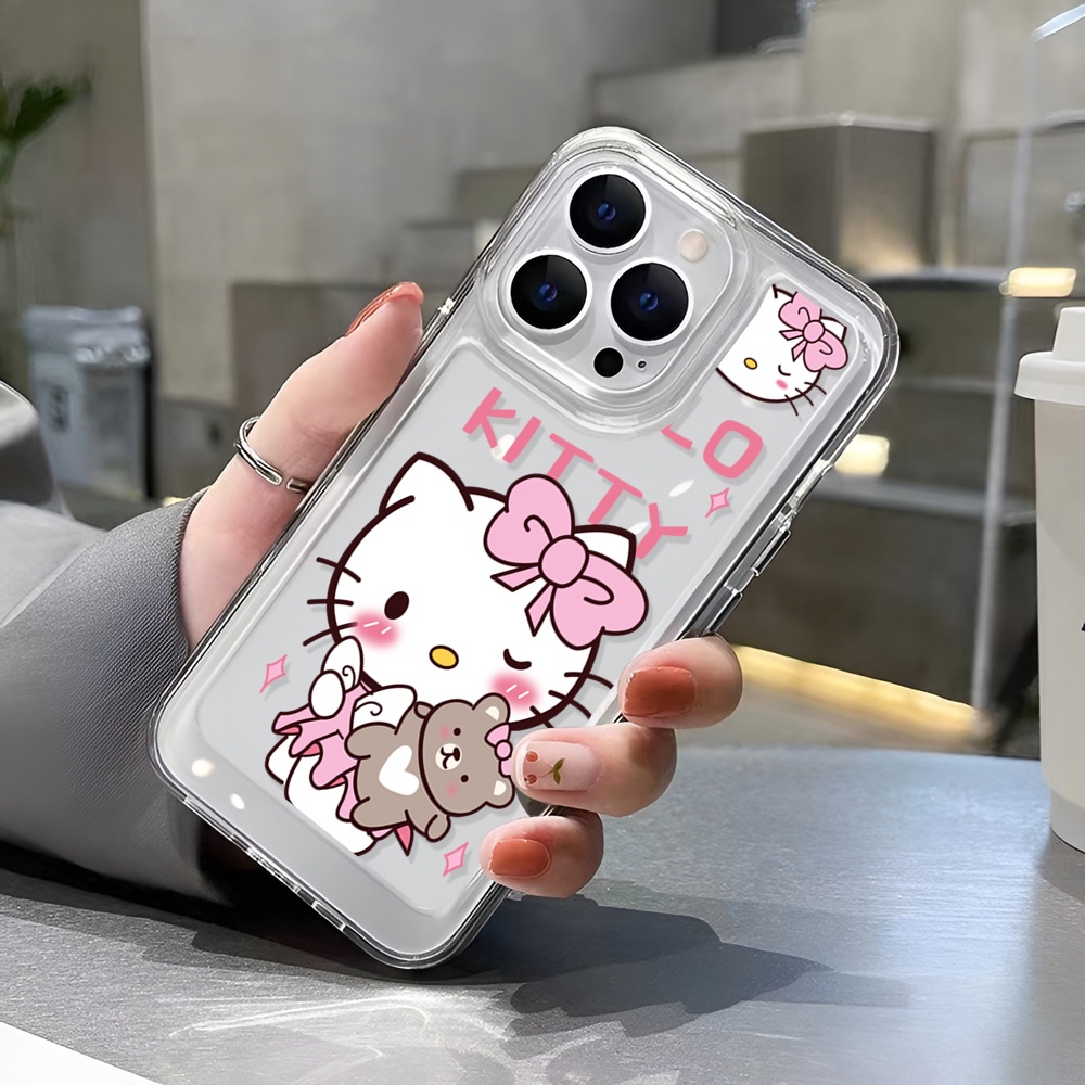 Ốp Điện Thoại Trong Suốt Hình Hello Kitty Cho iphone 14 Pro Max 14 Plus 13 11 12 7Plus X XR XS Max 8 7