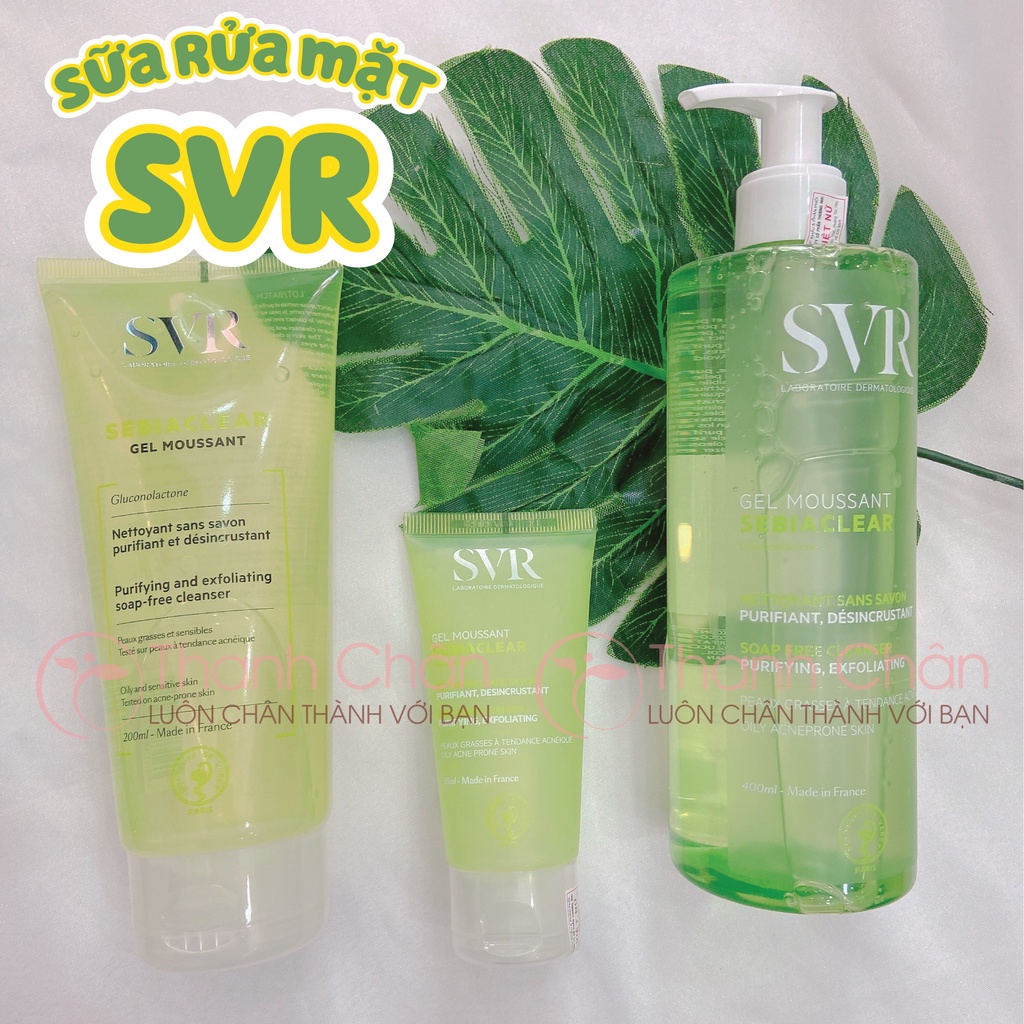 Sữa rửa mặt SVR SEBIACLEAR Gel Moussant 55ml/400ml