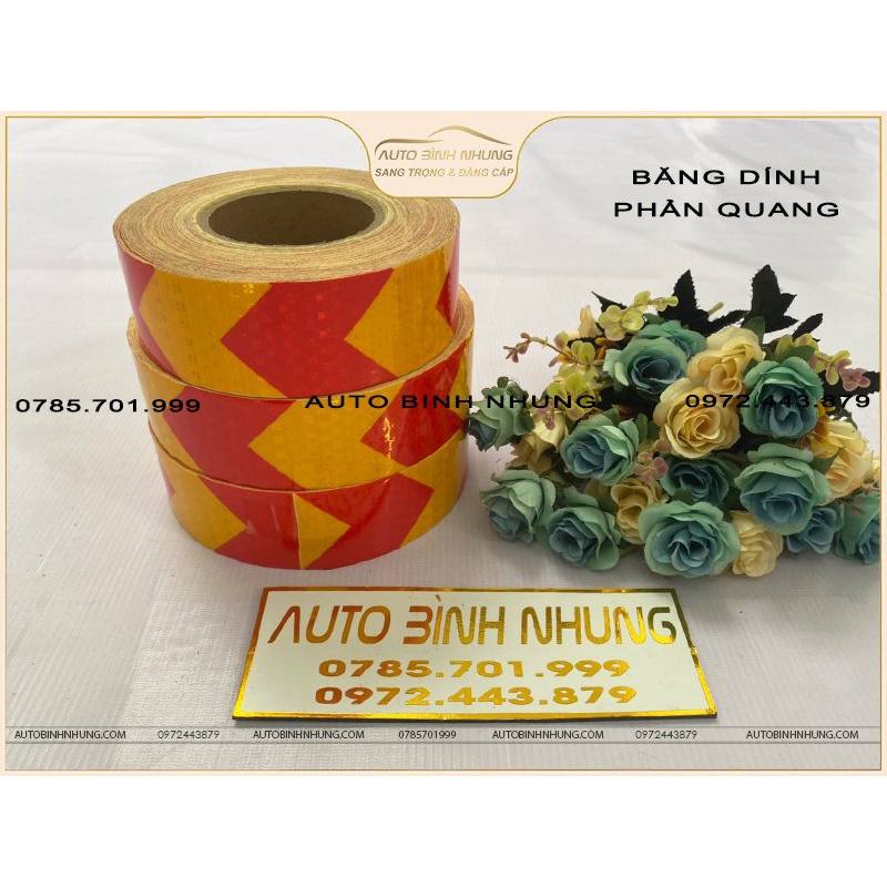 Băng dính phản quang cảnh báo an toàn ô tô bán theo mét