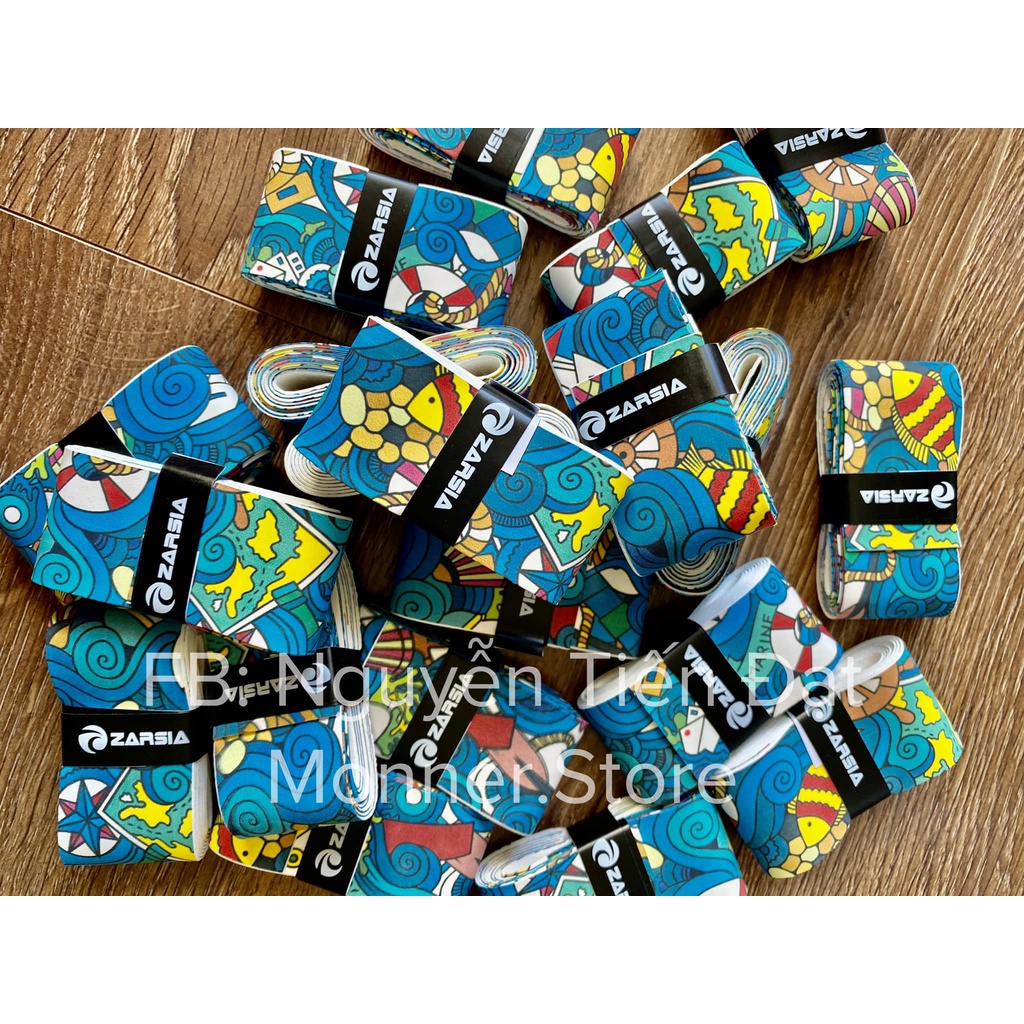 Quấn Cán Vợt Cầu Lông Tennis Zarsia Chính Hãng Số 1 Nội Địa Trung Chống Trơn Mồ Hôi Tay