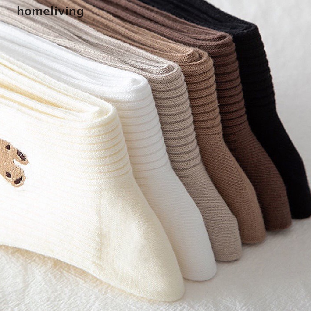 Set 5 Đôi Tất Thể Thao Dài Mềm Mại Thoáng Khí Thời Trang Cho Nữ