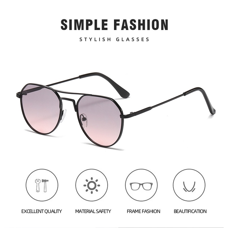 Kính Mát Thời Trang Nam Nữ Gọng Kim Loại Nhiều Màu Sắc 2022