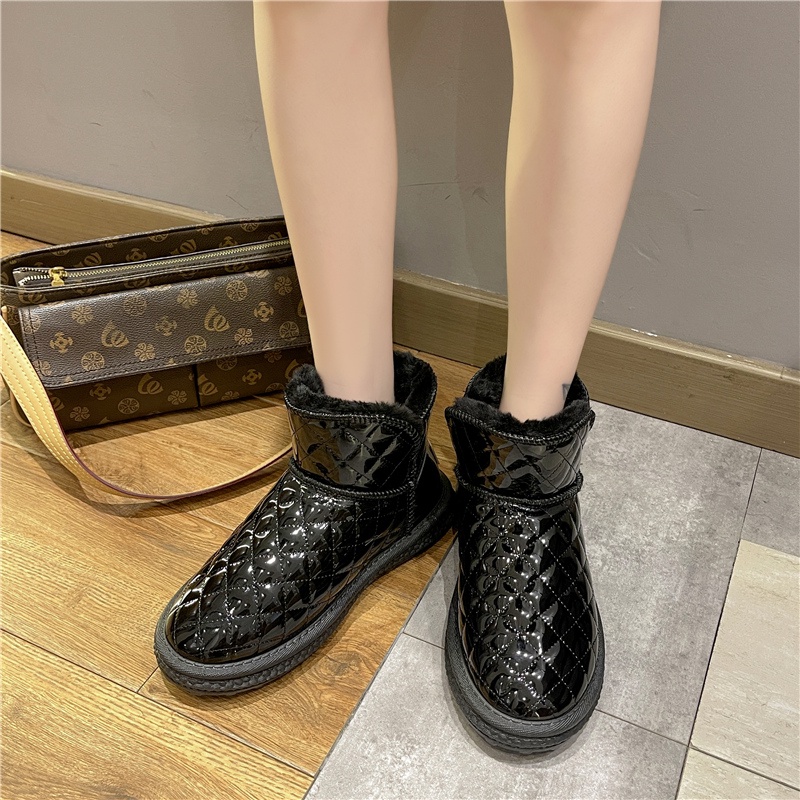 Giày Đi Tuyết Cổ Thấp Chống Trượt Màu Đen Cho Nữ