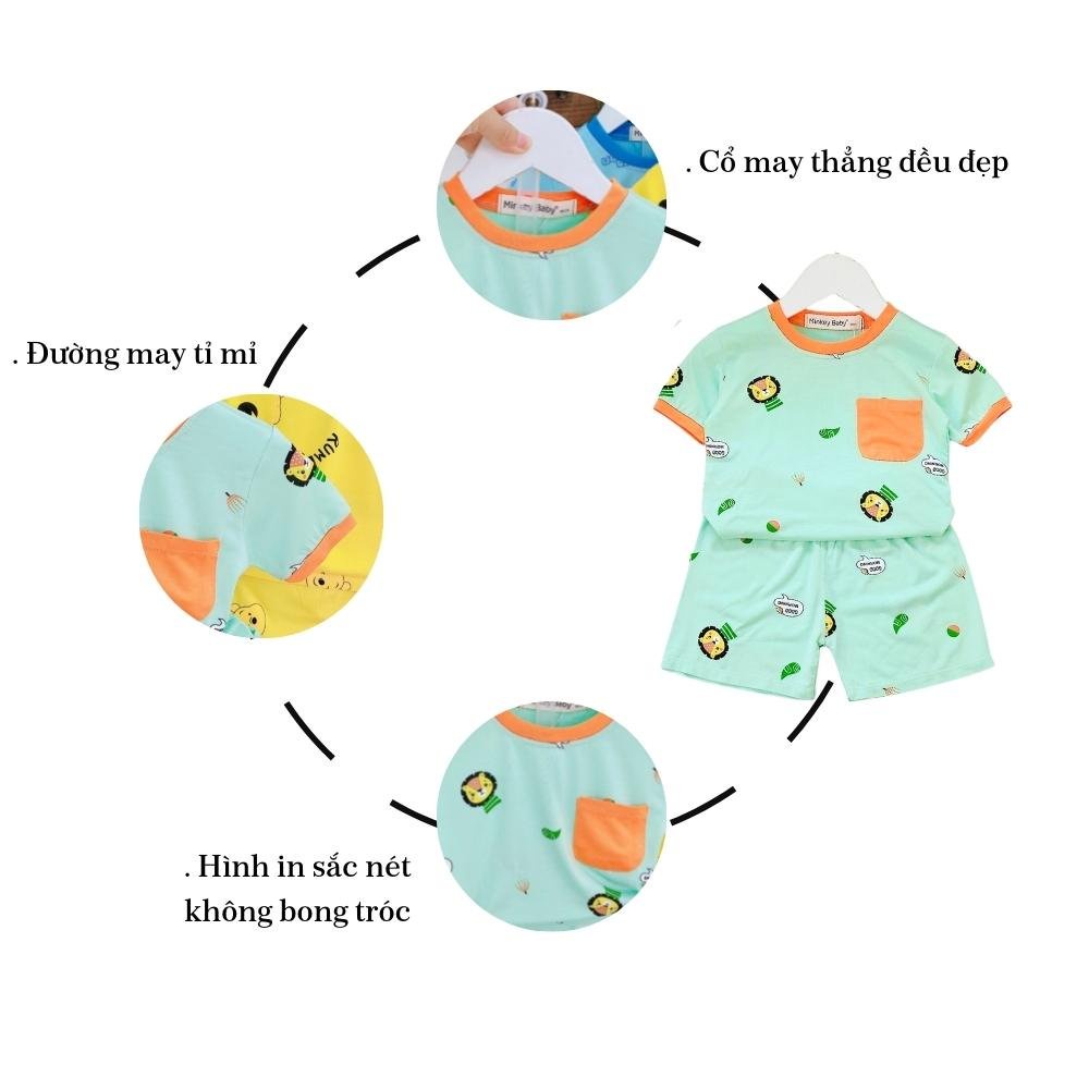 Bộ Cộc Tay Cho Bé Trai Bé Gái 6-26KG 💖FREE SHIP💖 Bộ Thun Lạnh CộcTay  siêu mềm mịn thoáng mát cho bé