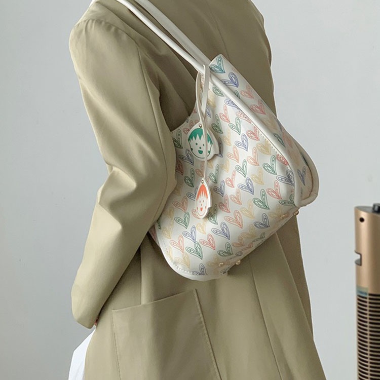 Túi Đeo Vai Sức Chứa Lớn Họa Tiết Hoạt Hình Cho Nữ