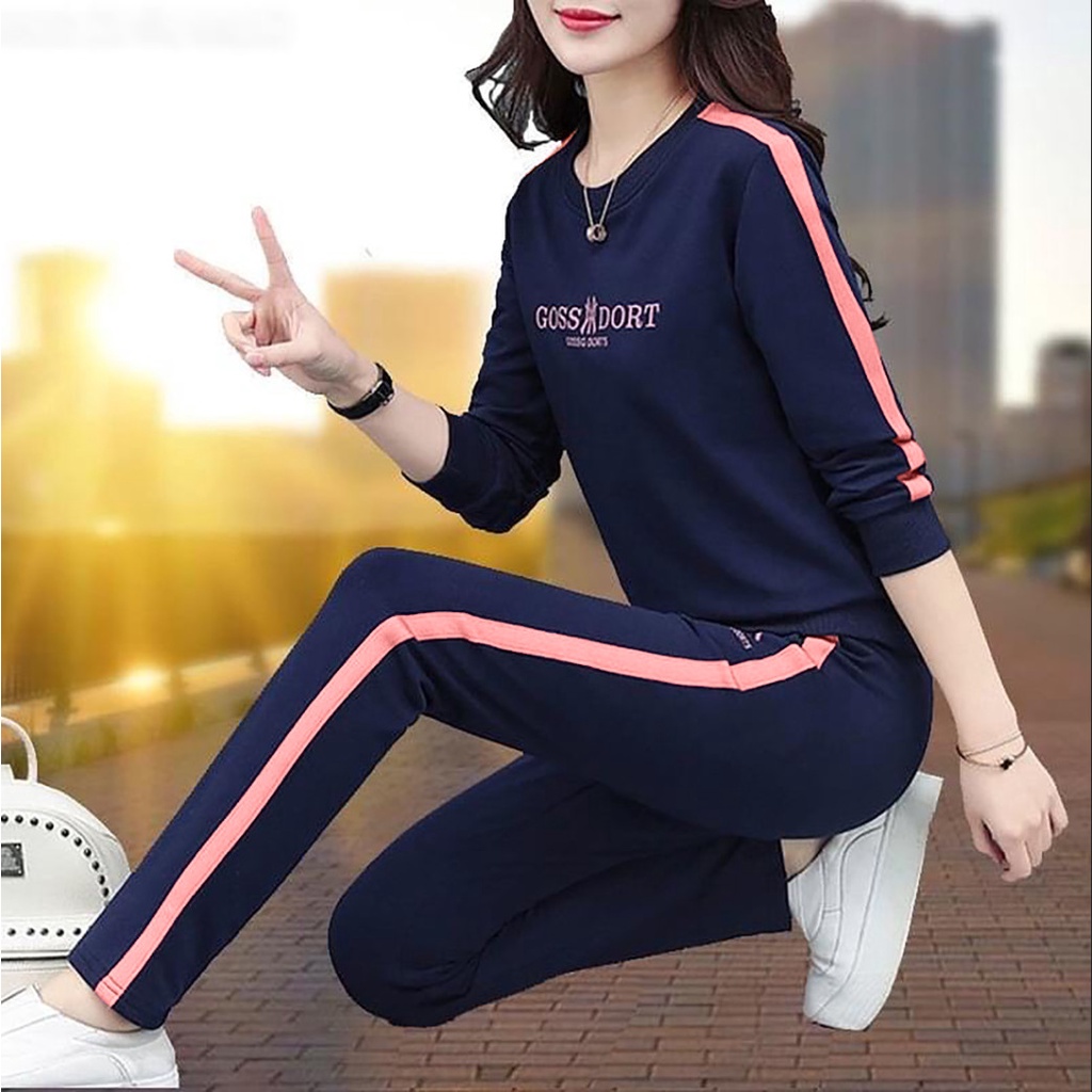 Đồ bộ THUN THU ĐÔNG PARI, GUXI THÊU CON ONG TAY DÀI thời trang