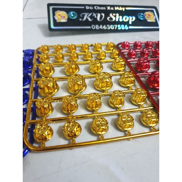 Chụp ốc titan 7 màu gắn xe máy , xe đạp điện ( 1 vỉ 30 ốc )