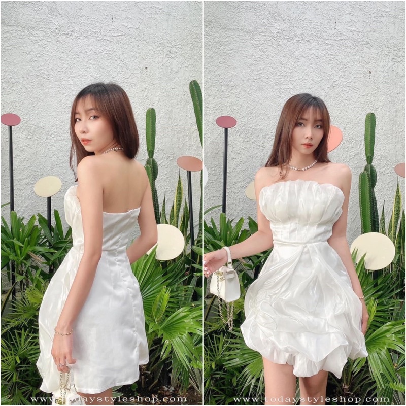 ĐẦM VOAN PHỒNG ĐI TIỆC ĐI ĐÁM XOÈ CHỮ A CUP NGỰC SANG TRỌNG KTGIMI (Kèm Ảnh Thật)