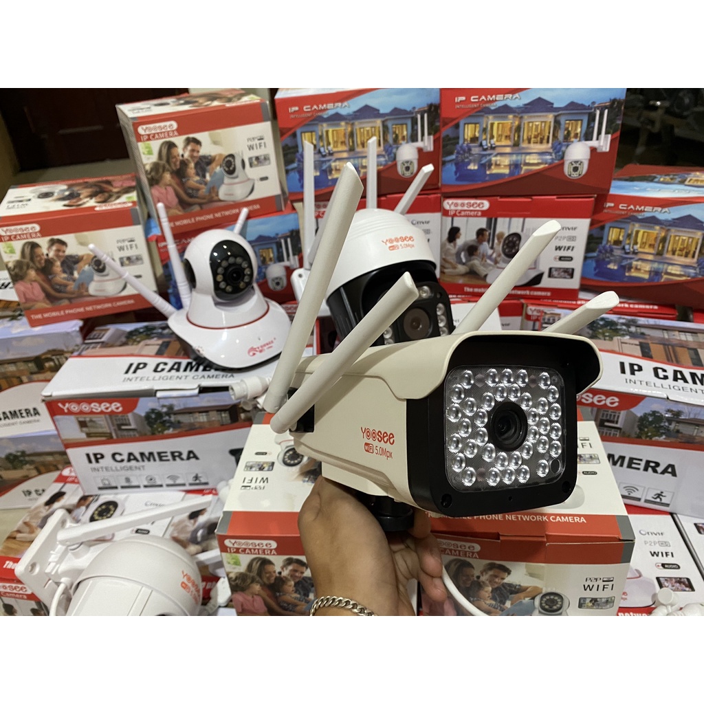 Camera Ngoài trời YOOSEE thân xoay 4 râu 5.0 36LED xoay 360 độ - Combo kèm thẻ nhớ 64Gb (BH 1 năm) BAN ĐÊM CÓ MÀU | BigBuy360 - bigbuy360.vn