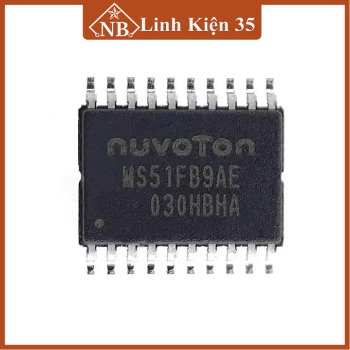 IC Nuvoton MS51FB9AE 2.4-5.5V nhúng CMOS 1T8051