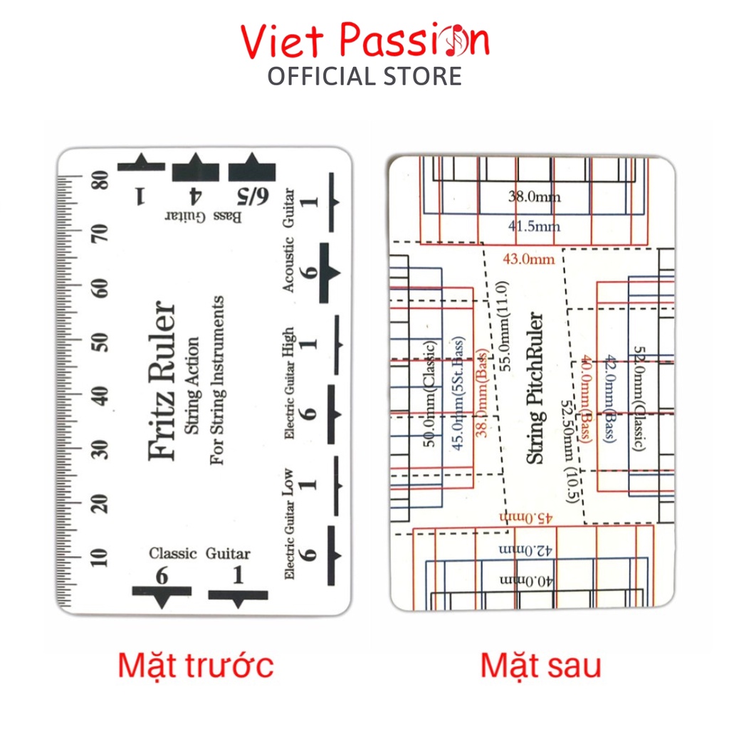 Thước đo cao độ dây đàn guitar acoustic classic elictric String Action Ruler sử dụng cho tất cả đàn ghita VietPassionHCM