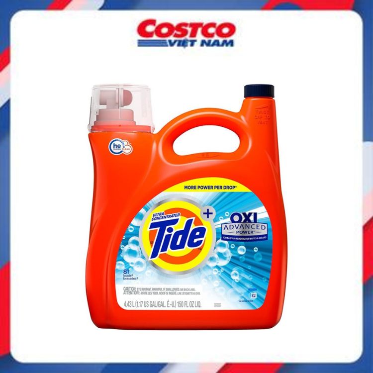 Nước Giặt Tide Advanced Power Ultra Oxi Concentrated Liquid Detergent Original 4.43L