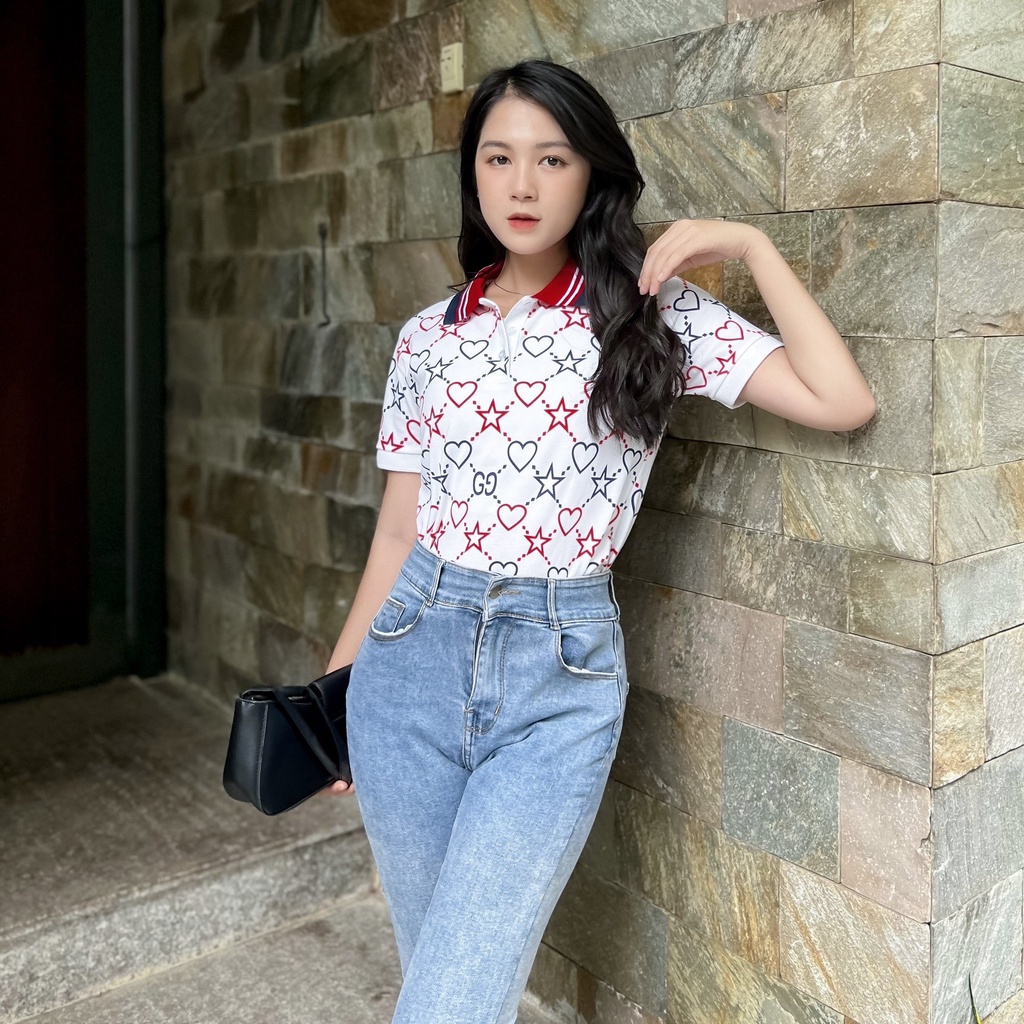Áo Polo Guc.ci Chất Vải Mềm Mịn, Thoáng Mát.