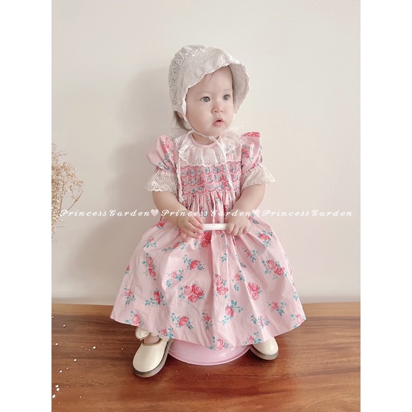 ĐẦM SMOCK HOA LƯỢN SÓNG
