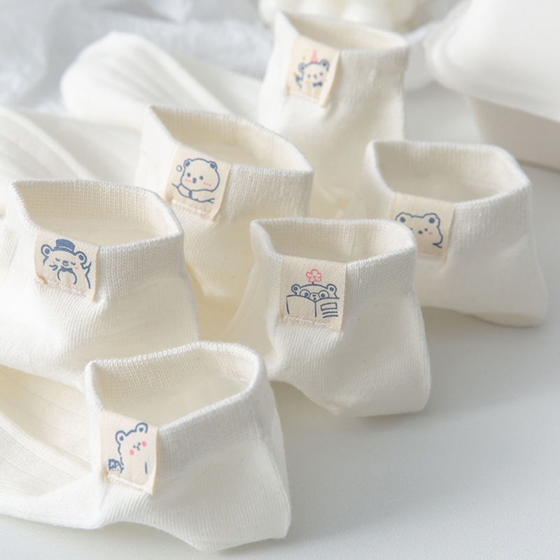 Bán Chạy#Vớ Cổ Thấp Mỏng Màu Trắng Thời Trang Mùa Hè Phong Cách Hàn Quốc Dễ Thương Cho Nữ