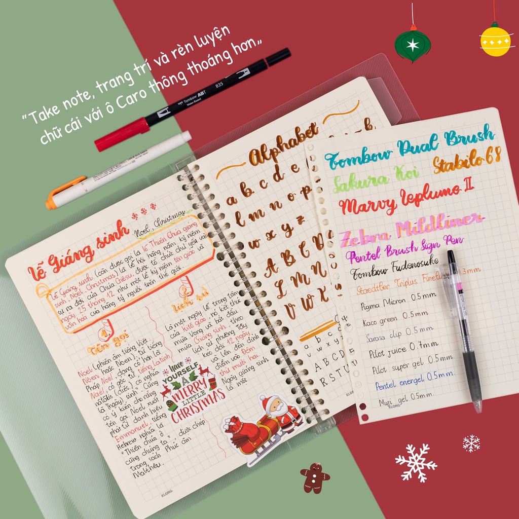 Ruột sổ còng giấy Caro B5 100 tờ 200 trang ô vuông 5/7mm Klong giấy refill dày 120gsm- BÚT ĐẸP