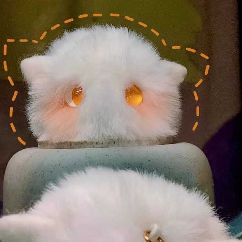 Móc Khóa Hình Mèo Đeo Núi Bằng Lông Nhung Dễ Thương Xinh Xắn