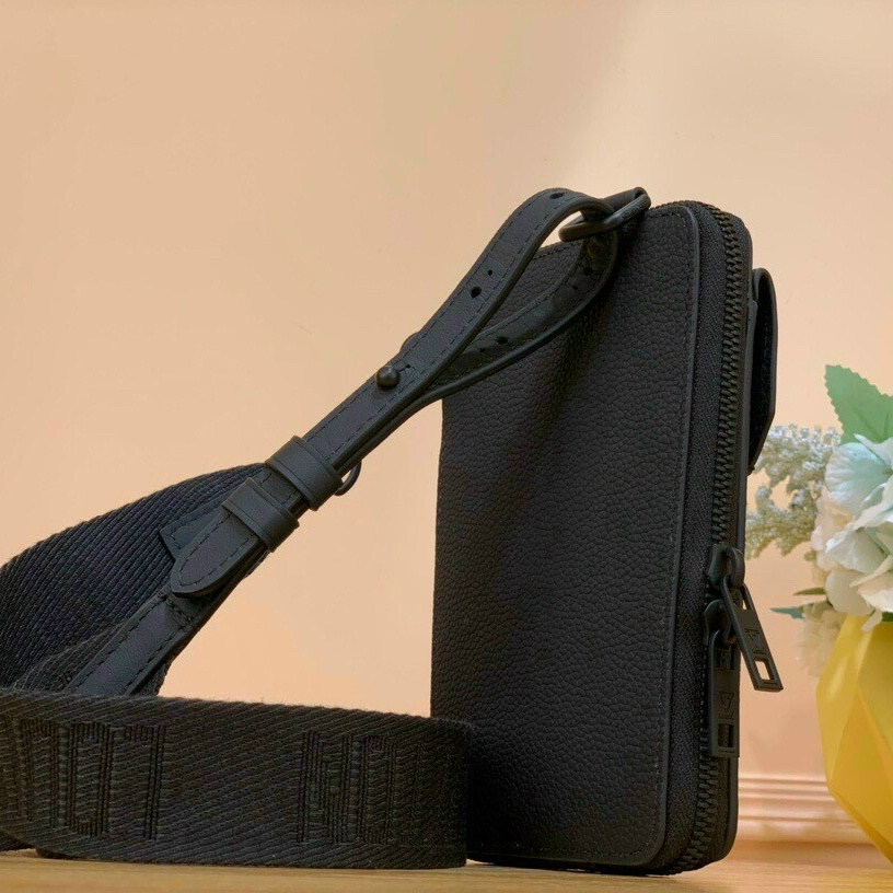 Túi Đeo Chéo Nam Da Bê Mềm Cao Cấp , Túi ví Nam Size 11cm đựng được điện thoại và ví tiền mini SEL0057 #4