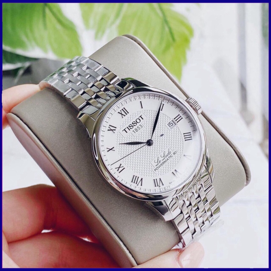 Đồng hồ Nam chính hãng Tissot 1853 Powermatic 80 T006.407.11.033.00 Size 40,Mặt trắng,Lịch-Máy cơ-Dây kim loại