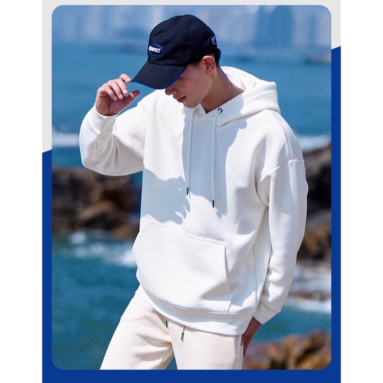 Áo khoác hoodie GẤU 194 Nam Nữ vải nỉ co dãn, dày dặn mềm mịn form rộng - Hoodie Trơn