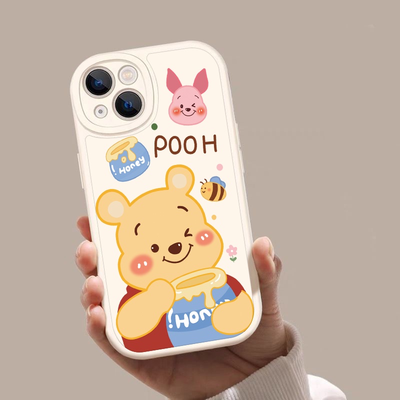 Ốp Điện Thoại Silicon Dẻo Hình Gấu Pooh Cho iPhone 11 12pro 6 6P 7 / 8G 8plus SE X XR Xs Max 13 14ProMax 14Plus 13Pro 12