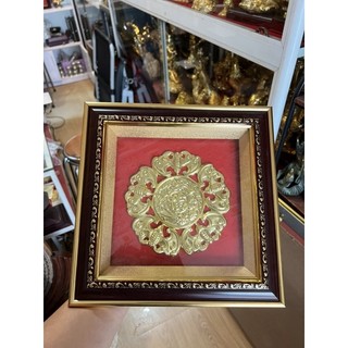 Tranh ngũ phúc lâm môn năm con dơi chầu long phượng