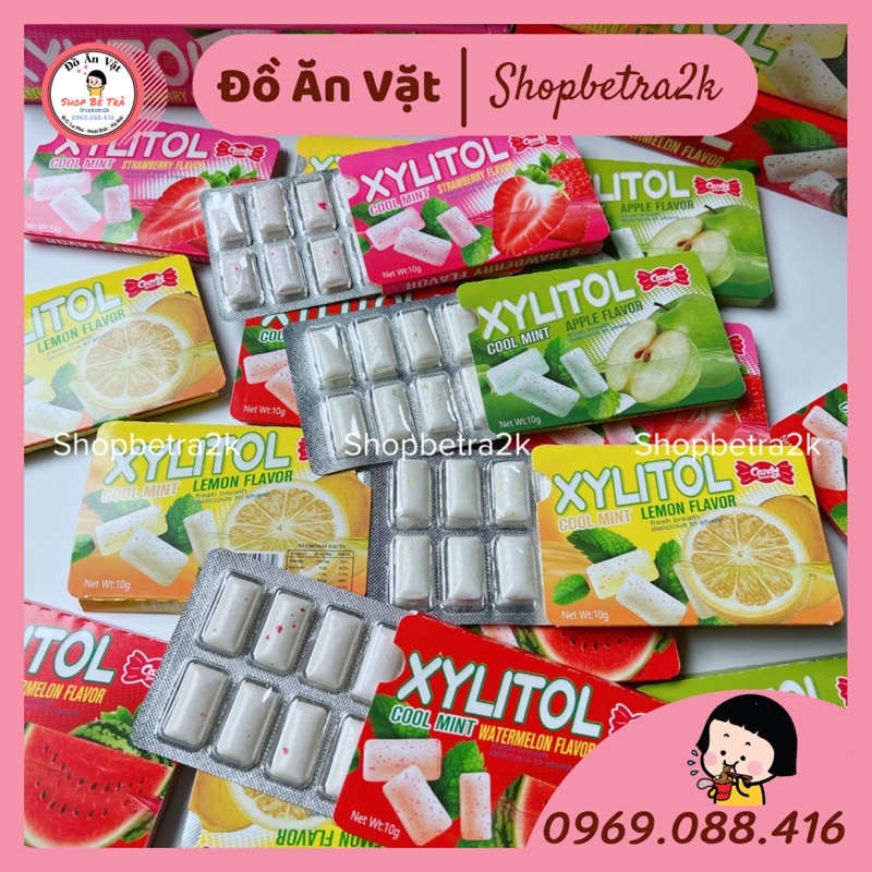 Kẹo Xyliton hương trái cây vỉ 10gr