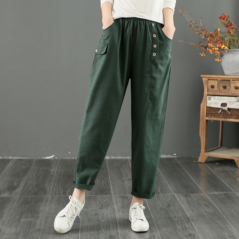 B265 Quần bigsize cạp chun dáng suông kiểu dáng đơn giản