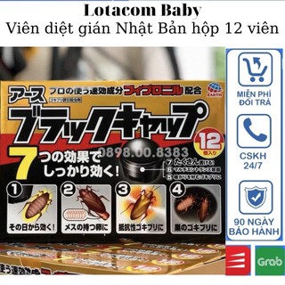 Viên diệt gián Nhật Bản hộp 12 viên - viên diệt gián Lotacom Baby