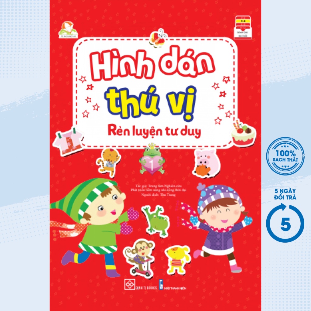 Sách Thiếu Nhi - Hình Dán Thú Vị, Rèn Luyện Tư Duy 1 - DTI