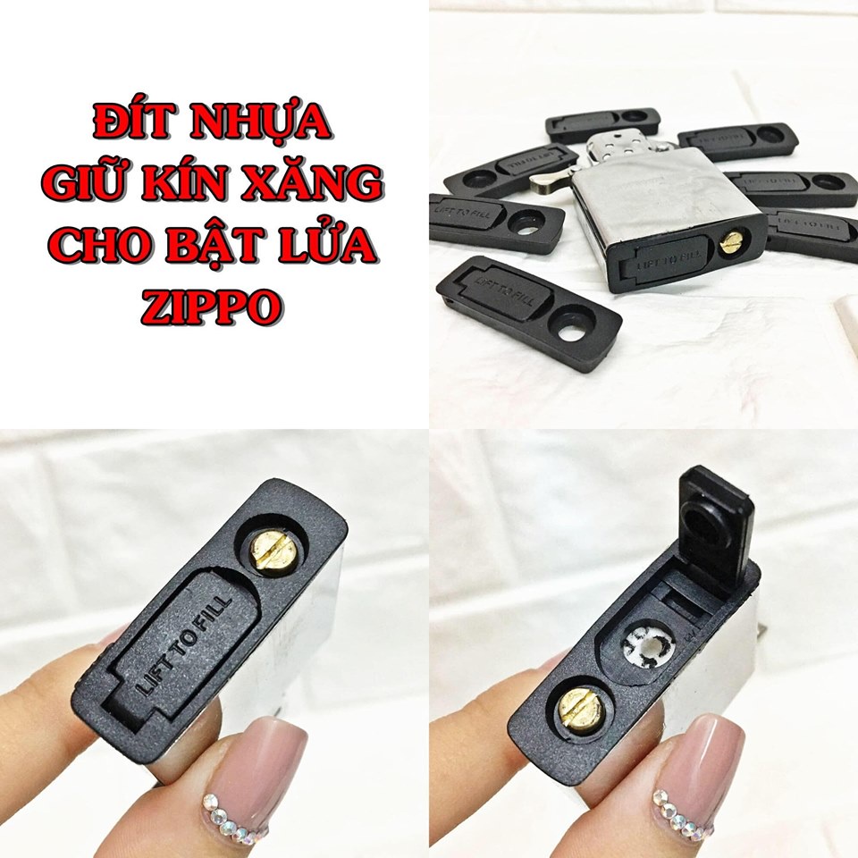CH ẶN XĂNG ZIPPO ĐÍT CAO SU GI Ữ KÍN XĂNG T2