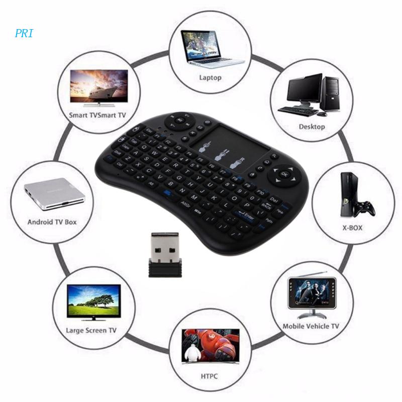 Bàn PhíM Không Dây pri i8 2.4G TíCh HợP ChuộT Bay Cho Laptop TV Android