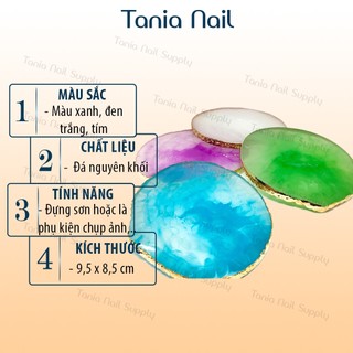 Khay Chụp Ảnh Đá Cẩm Thạch Tán Màu